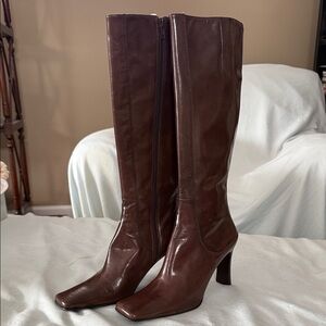 Nine West Chocolate Heeled Boots